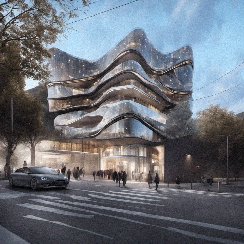 Ai.da, edificio de niveles ondulantes en una esquina urbana de la Ciudad de México