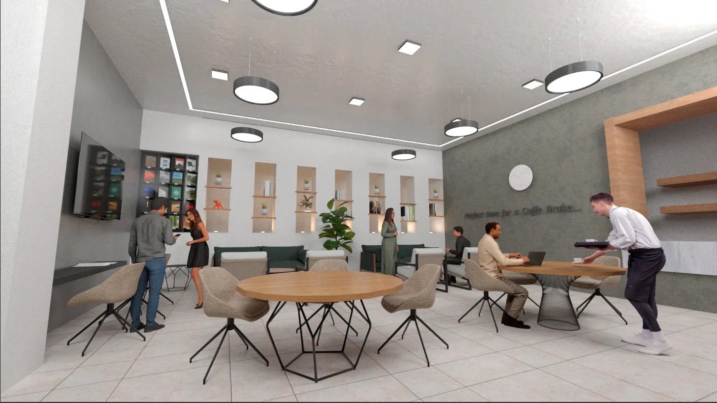 Co.work, atmósfera vespertina del conjunto