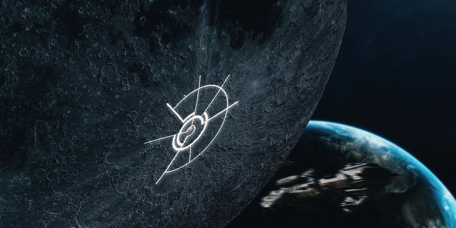 L.U.N.A., vista del conjunto sobre el regolito lunar