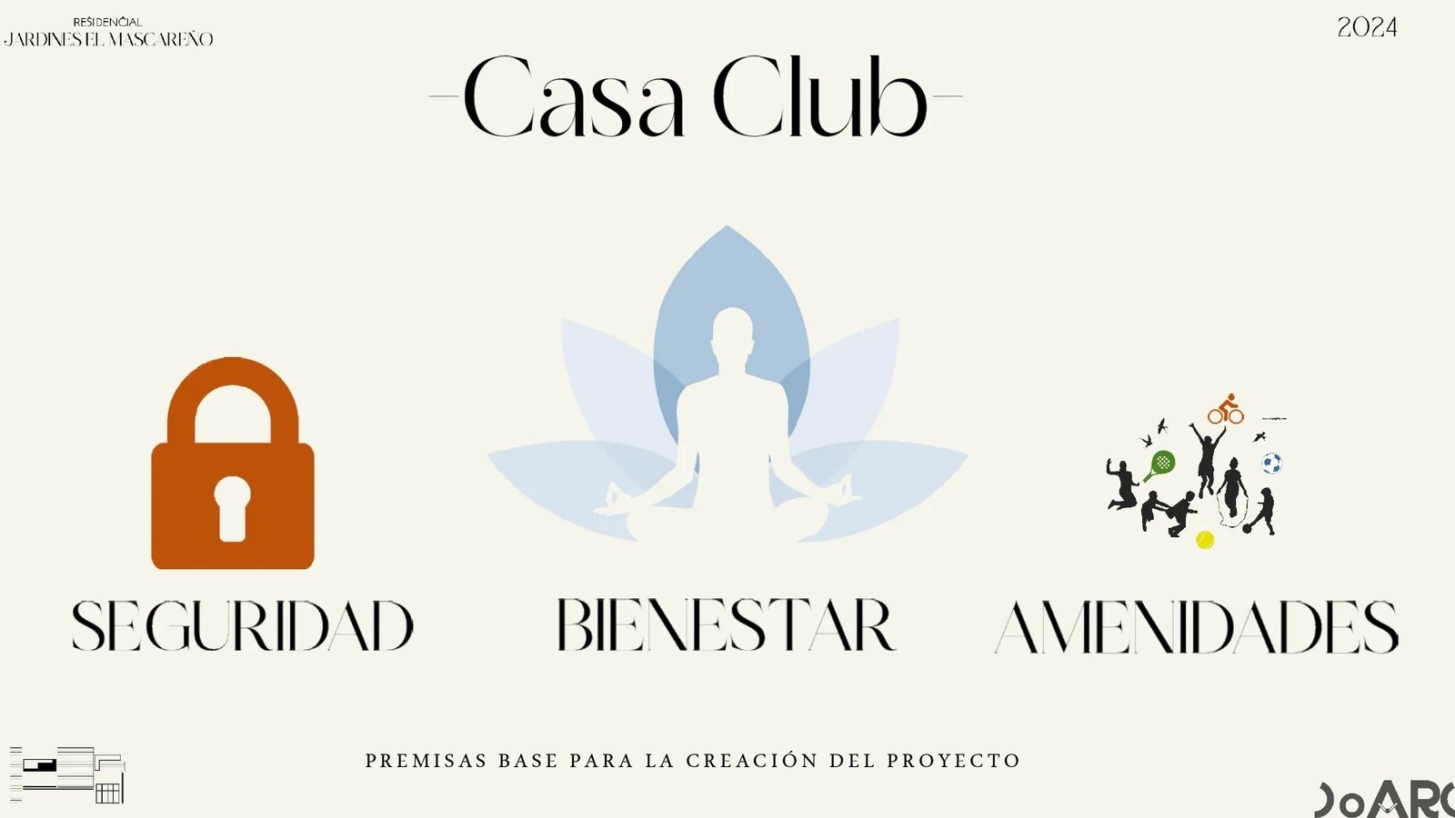 Casa Club El Mascareño, vista de galería